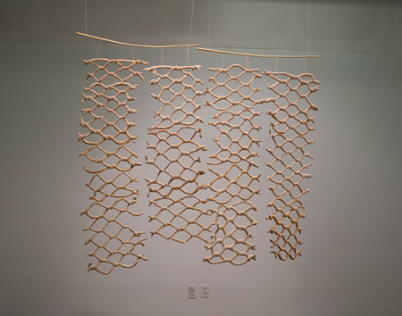 Kelly Clare's award-winning sculpture "Bread Net."